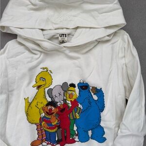 Uniqlo x KAWS Kids Hoodie - White with Colorful Characters
